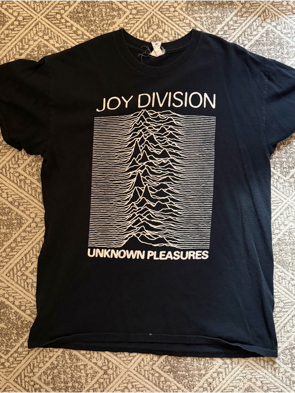 Joy Division Unknown Pleasures Black Graphic T-Shirt size M